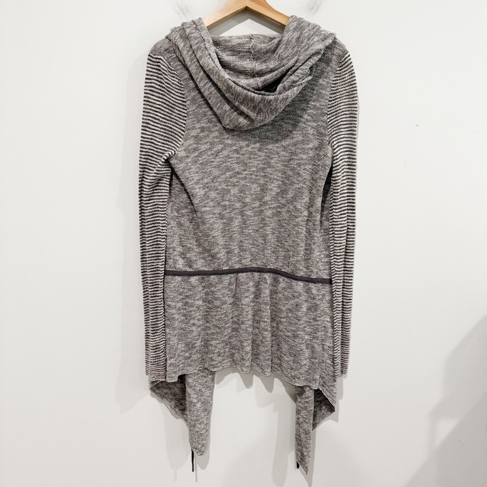 FREE PEOPLE For Keeps Cardigan Sweater Hood Asymmetrical Tie Layering Size Small - Picture 6 of 10